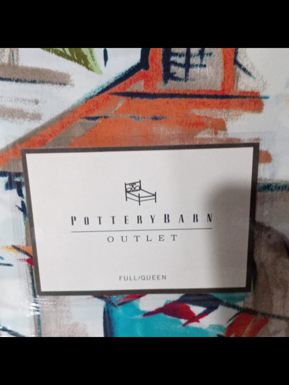 Pottery Barn Vibrant Coastal Print Pillow Covers - Teal, Coral, Red, Cream